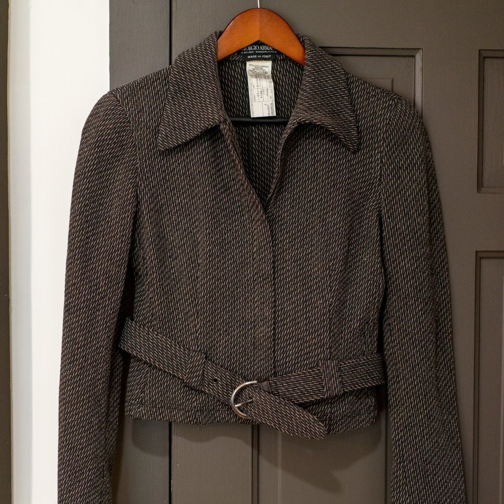 Giorgio Armani Wool Moto Jacket